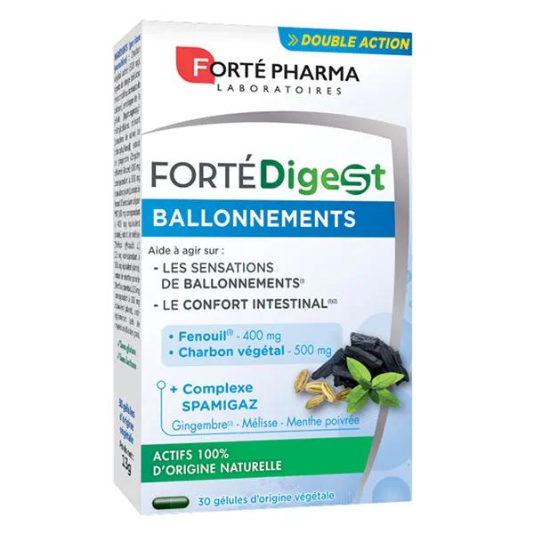 Forté Pharma Forté Digest Ballonnements Carbon végétal Fenouil 30 gélules