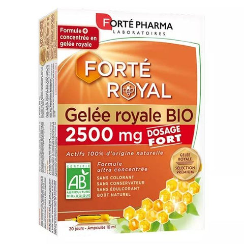 Forté Pharma Forté Royal Gelée Royale Bio 2 500 mg und Honig Immunität 20 Ampullen