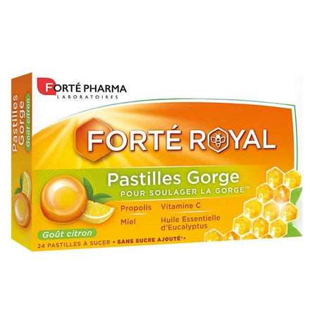 Forté Pharma Forté Royal Pastilles Gorge Vitamine C Propolis Citron 24 unités