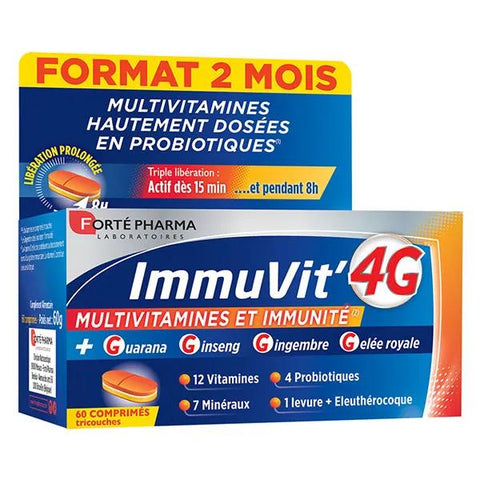 Forté Pharma Immuvit' 4G Multivitamine Immunität Hefe 60 Tabletten