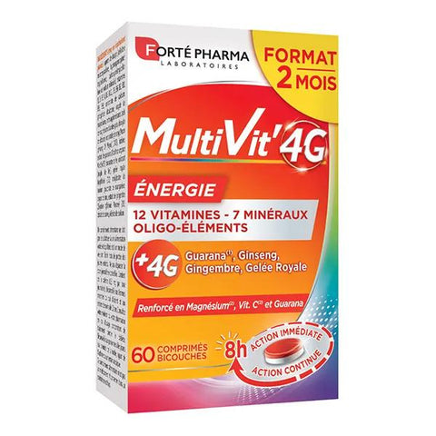 Forté Pharma Multivit' 4G Energy Magnesium Vitamin C Iron 60 tablets