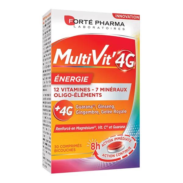 Forté Pharma Multivit' 4G Energie Magnesium Vitamine C Fer 30 comprimés