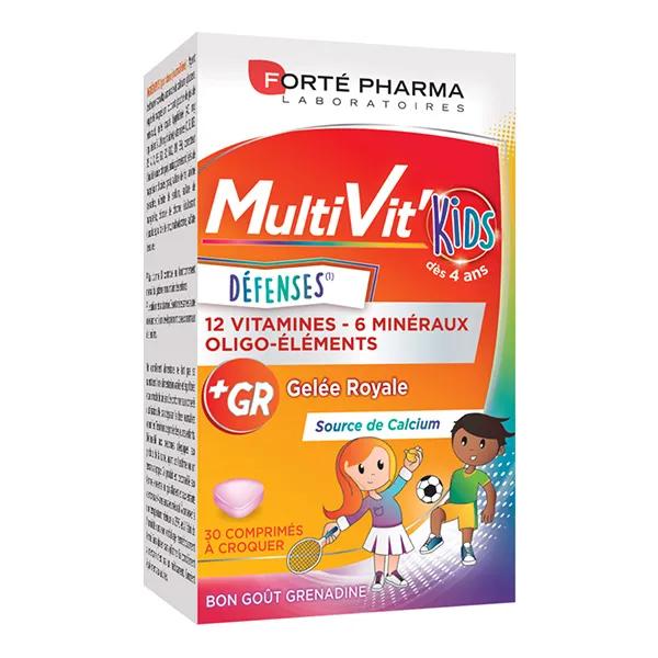 Forté Pharma Multivit' Kids Immunités Vitamines Enfants 30 comprimés à croquer