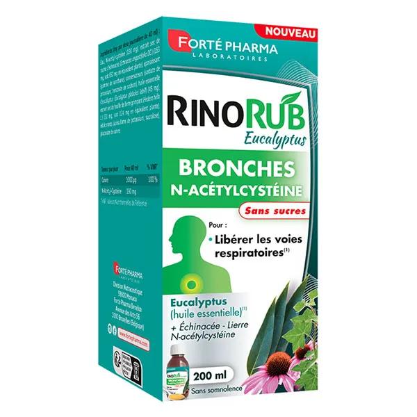Forté Pharma RinoRub NAC Solution Buvable Bronches Eucalyptus 200ml