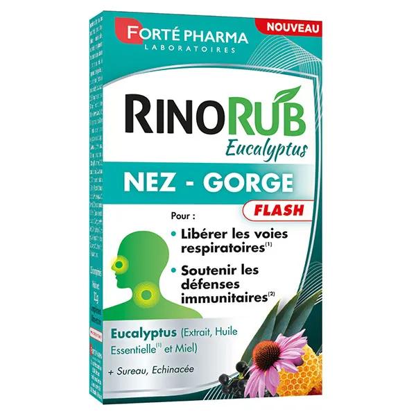 Forté Pharma RinoRub Rhume Nez Toux Gorge Eucalyptus 15 comprimés