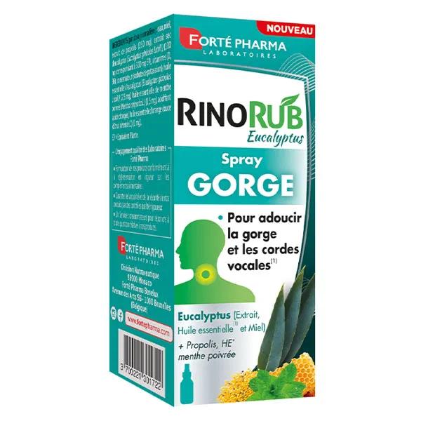 Forté Pharma RinoRub Spray Gorge irritée Toux Huile Essentielle Menthe Miel 15ml