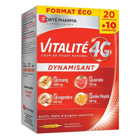 Forté Pharma Vitalité 4G Dynamisierend Ginseng Energie Sonderangebot 30 Ampullen