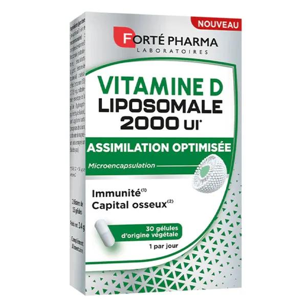 Forté Pharma Vitamine D Liposomale 2000 UI Immunité Os 30 gélules végétales
