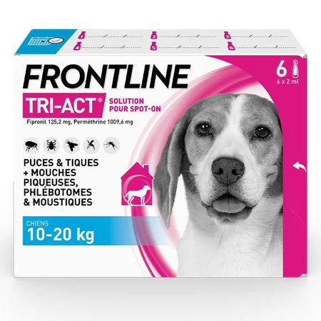 Frontline Tri-Act Chiens M 10-20 kg 6 Pipettes