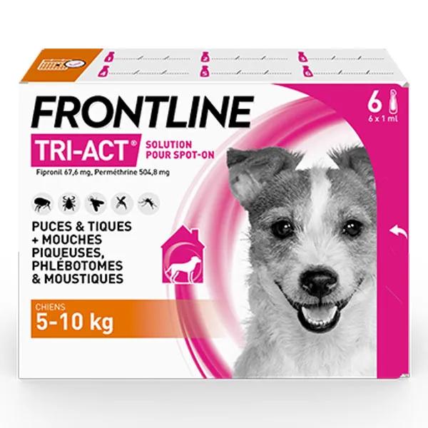 Frontline Tri-Act Chiens S 5-10 kg 6 Pipettes