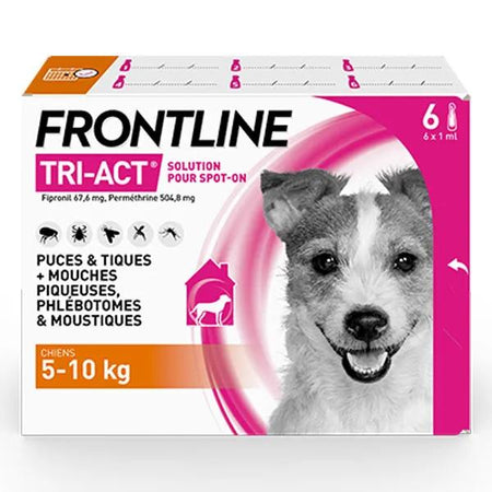 Frontline Tri-Act Chiens S 5-10 kg 6 Pipettes