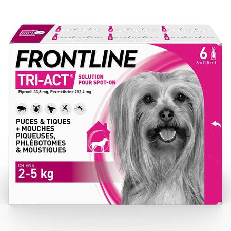 Frontline Tri-Act Chiens XS 2-5 kg 6 Pipettes