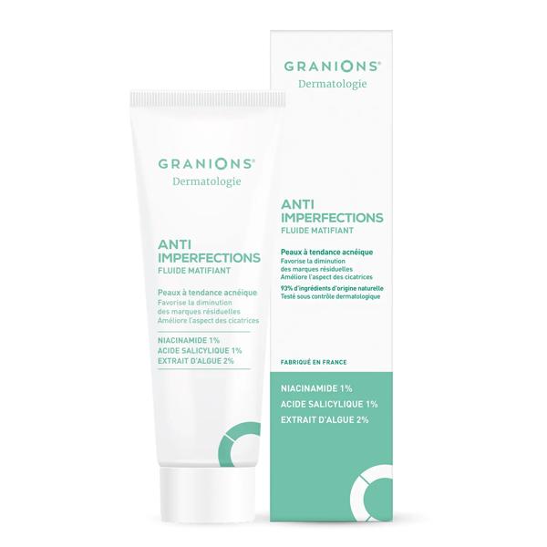 GRANIONS Crème hydratante visage matifiante - Crème visage imperfections (40 ml)