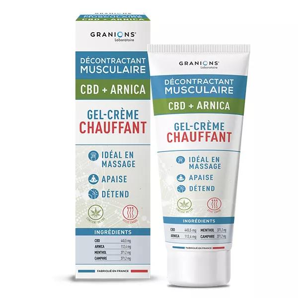 Granions Décontractant Musculaire Gel-Crème Chaufffant - CBD + Arnica - 75 ml