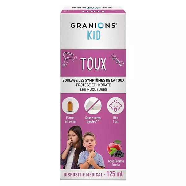 Granions Kid Toux Dès 1 an Goût pomme Aronia Sirop 125 ml
