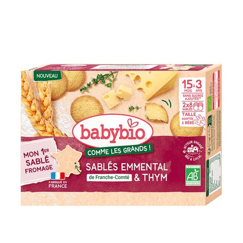 BabyBio Keks Emmentaler aus der Franche-Comté & Thymian (72 g)