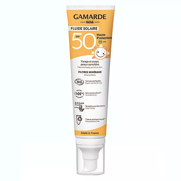 Gamarde Bébé Fluide Solaire Haute Protection SPF50 Bio 100ml