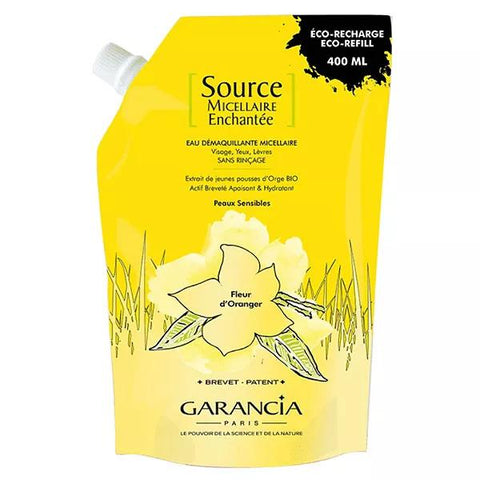 Garancia Source Micellaire Enchantée Mizellen-Reinigungswasser 4-in-1 Orangenblüte Nachfüllpackung 400ml