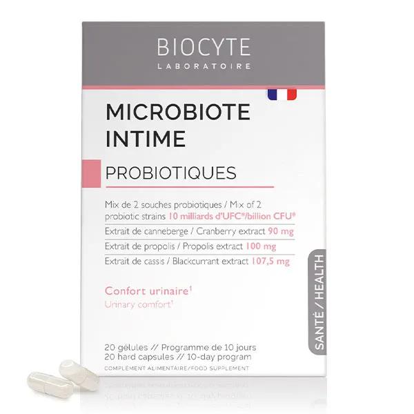 Biocyte - Microbiote Intime - Probiotique Flore Intime - Confort urinaire - Cramberry - 20 gélules