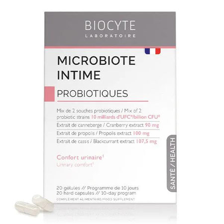 Biocyte - Microbiote Intime - Probiotique Flore Intime - Confort urinaire - Cramberry - 20 gélules
