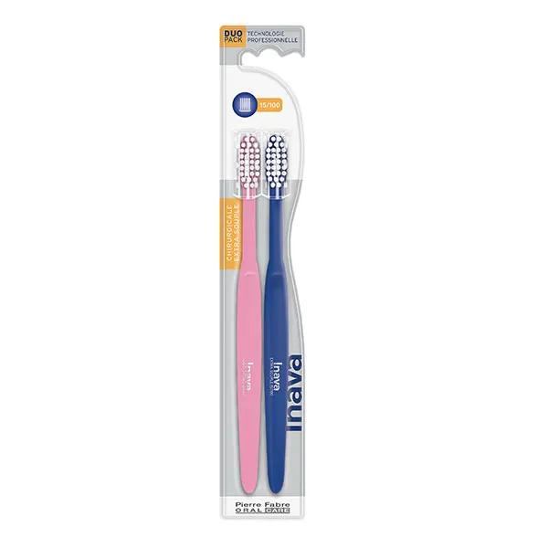 Oral care Inava Chirurgicale 15/100 Brosses à Dents Extra Souple Lot de 2