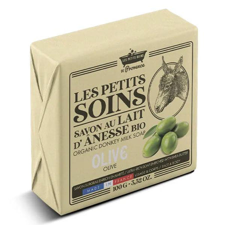 Les Petits Bains de Provence Les Petits Soins savon au lait d'ânesse bio olive (100 g)