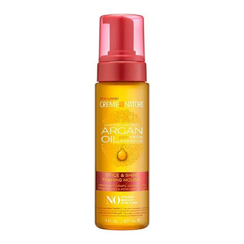 Creme of Nature Argan Mousse Style and Shine sans sulfate (207 ml)