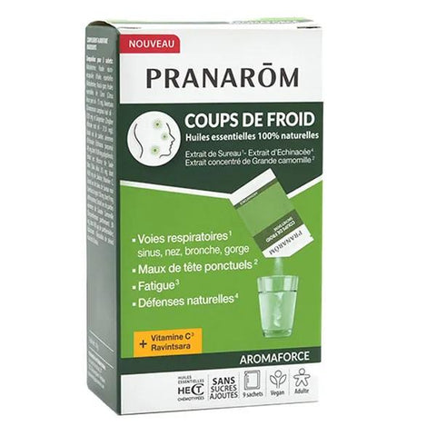 Pranarôm -Aromaforce Beutel Erkältung Vitamin C Ravintsara 9 Beutel