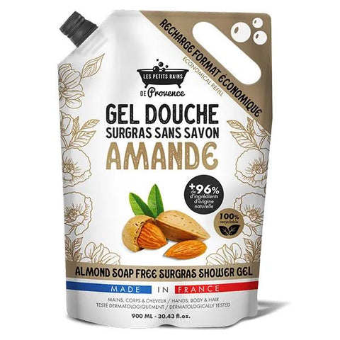 Les Petits Bains de Provence Recharge format Eco Gel Douche Amande 900 ml