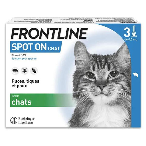 Frontline Spot On Katze - Floh- und Zeckenschutz für Katzen - 3 Pipetten
