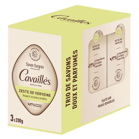 Rogé Cavaillès Savon surgras zeste de verveine 3X200g
