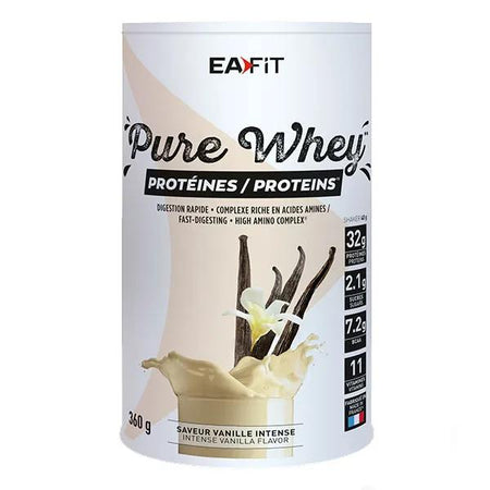 Eafit Protéine Whey Croissance Musculaire Vanille Intense Poudre 360g