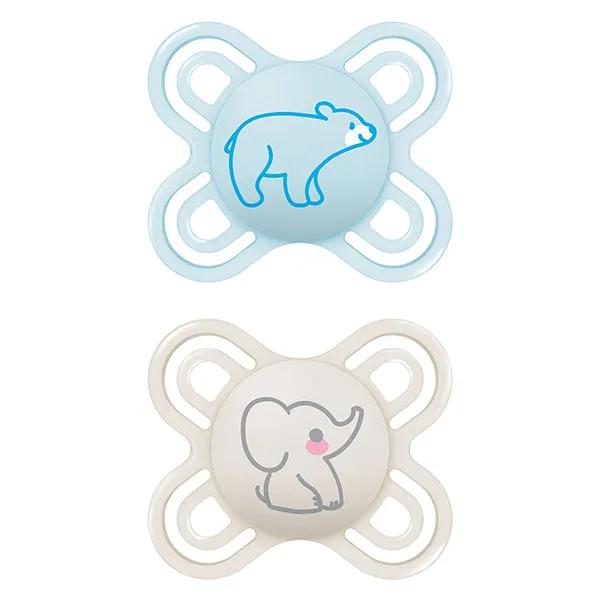 MAM Sucettes perfect naissance 0-2 silicone coloris aléatoire x2