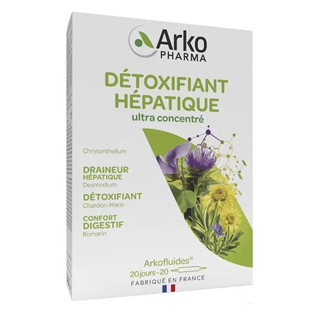 Arkopharma Arkofluides Détoxifiant détox Hépatique 20 Ampoules
