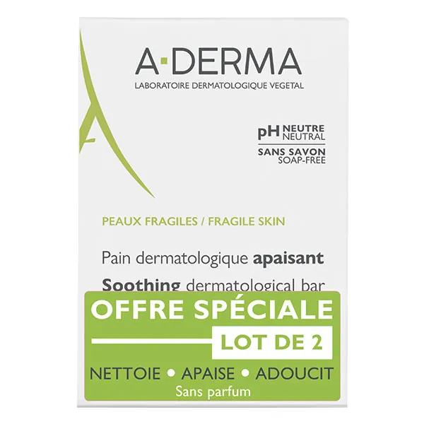A-Derma Les Indispensables Pain dermatologique apaisant Avoine Rhealba® Offre duo 2X100gr