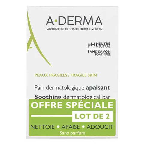 A-Derma Die unverzichtbaren Produkte Beruhigendes Reinigungsstück Rhealba® Hafer Duo-Pack 2X100g