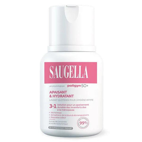 Saugella Poligyn Soothing Emollient Intimate Wash Menopause - 100ml Bottle