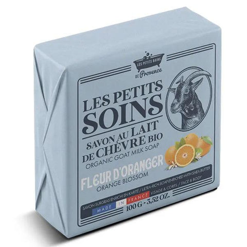 Les Petits Bains de Provence Les Petits Soins Savon au Lait de Chèvre Bio Fleur d'Oranger (100 g)