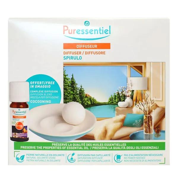 Puressentiel - Coffret Diffuseur SPIRULO Capillarité + Mini Diffuse Cocooning 10 ml OFFERT