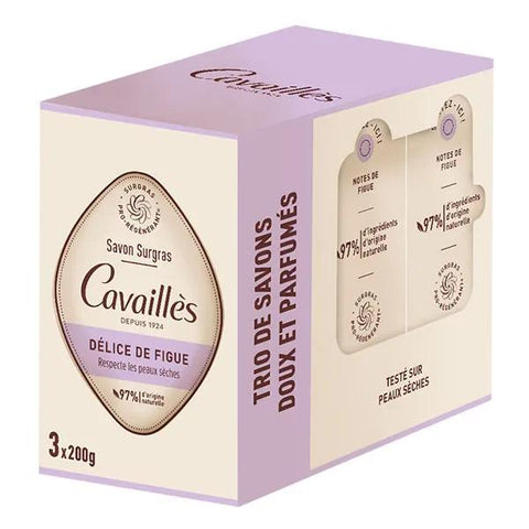 Cavailles Überfettete Seife Feigenköstlichkeit 3X200gr