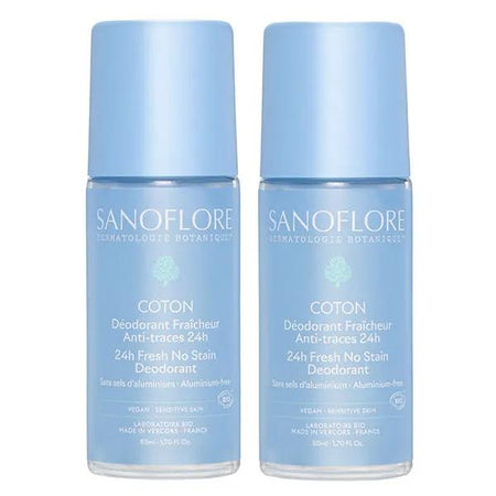 Sanoflore Déodorant Coton 24h - lot de 2x50 ml