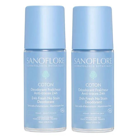 Sanoflore 24h Baumwoll-Deo-Roll-on 2er-Pack (100 ml)