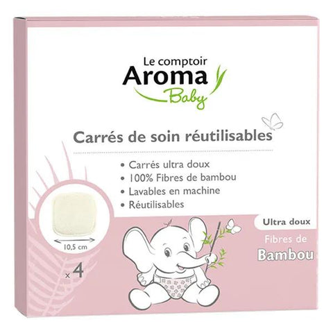 Le Comptoir Aroma Carrés Bambou Lavables 4x