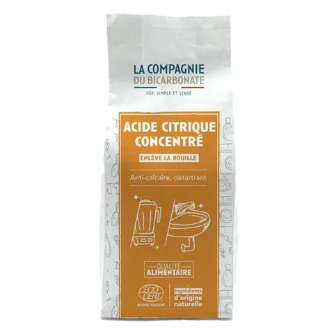 The Bicarbonate Company Concentrated Food-Grade Citric Acid Kraft Bag 1 KG