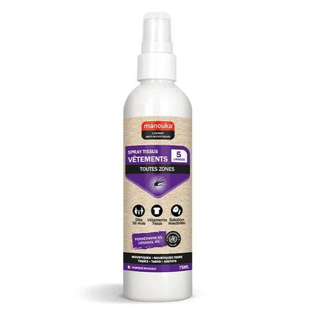 Manouka Tissu/Vêtements Spray Insecticide 75ml
