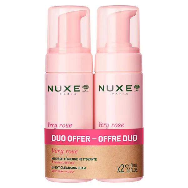 Nuxe Very Rose duo mousse aérienne nettoyante 2x150ml