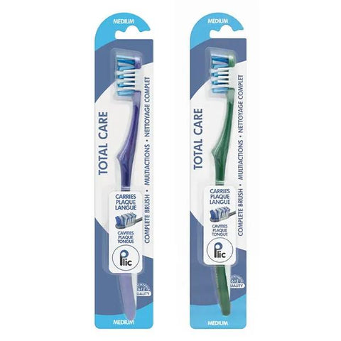 Plic Brosse à dents Total Care multi-actions poils Medium Coloris aléatoire