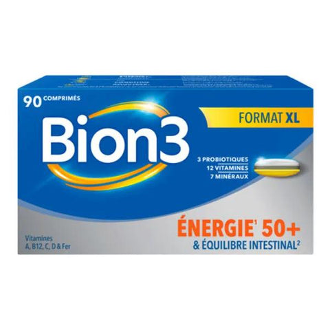 Bion 3 Energie 50+ Senior Nahrungsergänzungsmittel - 3-Monats-Kur - 90 Tabletten