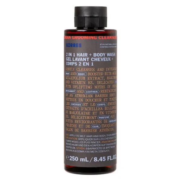 Korres Homme Athenian Grooming Gel douche 2 en 1 Corps et cheveux (250 ml)