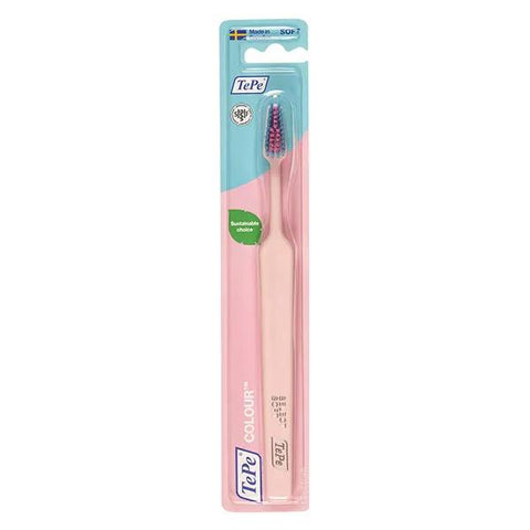 TePe Zahnbürste Colour Soft Pale Pink, Blister 1 Stück